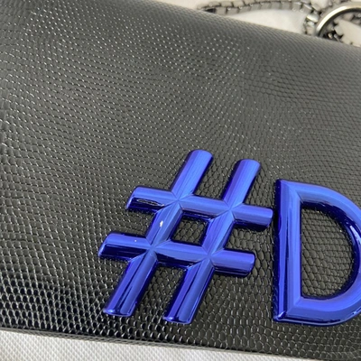 Pre-owned Dolce & Gabbana Black Dg Girls Hashtag Logo Bag In Default Title