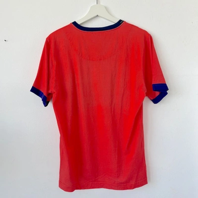 Pre-owned Dolce & Gabbana Red Men's Printed T Shirt In Default Title