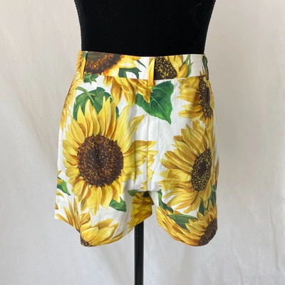 Pre-owned Dolce & Gabbana Sunflower Print Shorts In Default Title