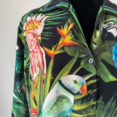 Pre-owned Dolce & Gabbana Tropical Print Silk Blouse In Default Title