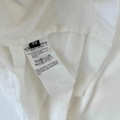 Pre-owned Dolce & Gabbana White T Shirt With Black Print In Default Title