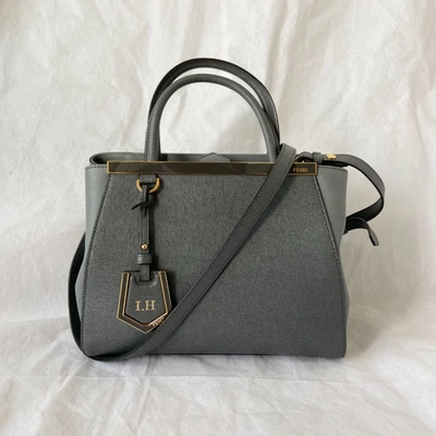 Pre-owned Fendi Grey Leather Small 2jours Tote In Default Title