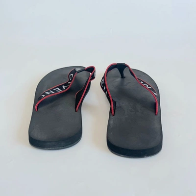Pre-owned Givenchy Black Thong Sandals With Logo On Straps, 39 In Default Title