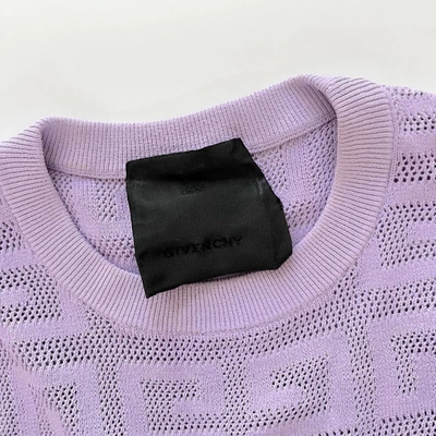 Pre-owned Givenchy Purple 4g Short Sleeve Knitted Top In Default Title