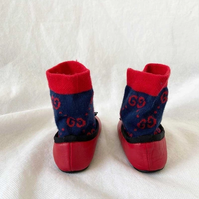 Pre-owned Gucci Baby Girls Red Sock Shoes, 18 In Brand New-no Tags / 18 / Red