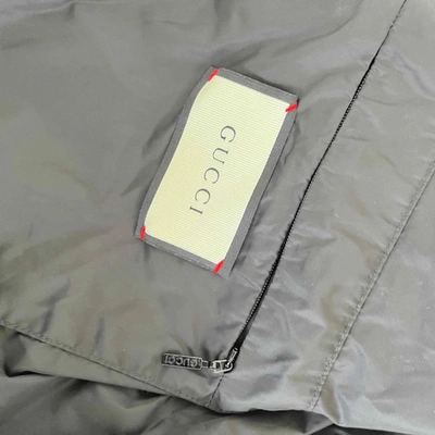 Pre-owned Gucci Black Logo Print Shell Jacket In Default Title