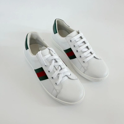 Pre-owned Gucci Kids Ace Lace-up Sneakers, Size 32 In Default Title