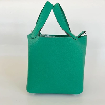 Hermes Picotin Lock Bag 18 In Vert Jade, Green Taurillon Maurice