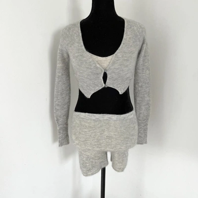 Pre-owned Jacquemus Alzou In Mohair Wool Blend Knit Cardigan, Bralette And Shorts In Default Title