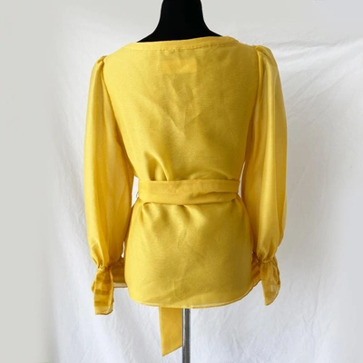 Pre-owned Keepsake The Label Darkness Long-sleeved Yellow Top In Used / M / Yellow