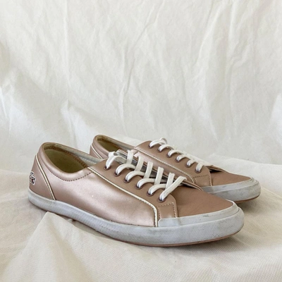 Lam Hysterisk morsom slank Pre-owned Lacoste Straightset Metallic Lace-up Sneakers, 38 In Used / 38 /  Pink | ModeSens