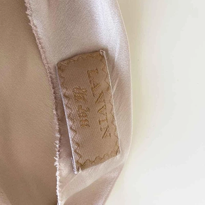 Pre-owned Lanvin Silk One Shoulder Top In Used / Fr40 / Beige