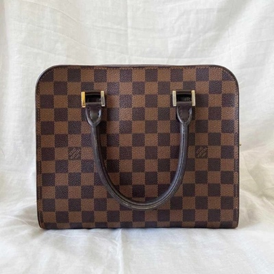 Pre-owned Louis Vuitton Damier Ebene Triana Bag In Used / M / Brown