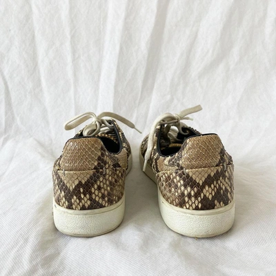 Pre-owned Louis Vuitton Python Leather Low Top Sneakers, 36.5 In Used / 36.5 / Brown