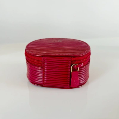 Pre-owned Louis Vuitton Red Epi Leather Ecrin Bijou Jewelry Case In Default Title