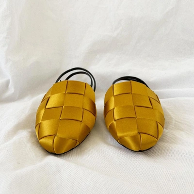 Pre-owned Marco De Vincenzo Basket Weave Yellow Sandals, 36 In Used / 36 / Yellow