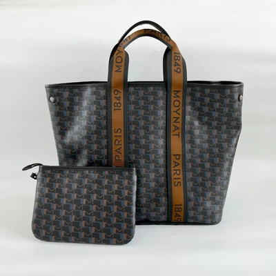 Autre Marque MOYNAT TOTE HAND BAG IN MONOGRAM BLUE CANVAS TOTE