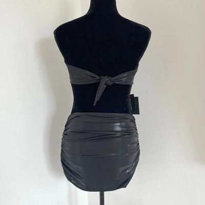 Pre-owned Norma Kamali Black Bra Top With Matching Skirt In Default Title