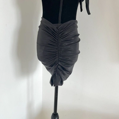 Pre-owned Norma Kamali Black Bra Top With Matching Skirt In Default Title