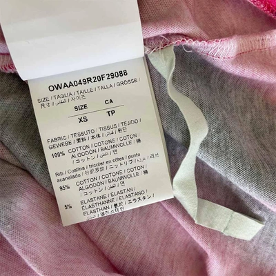Pre-owned Off-white Pink T Shirt In Used / Xs / Pink