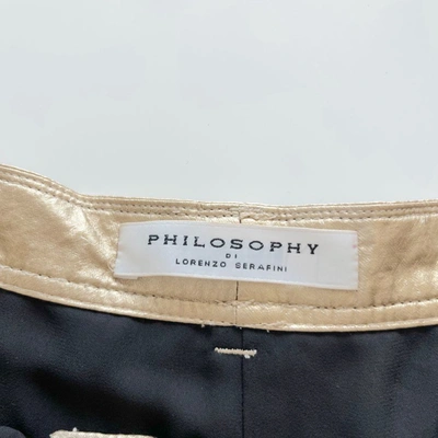 Pre-owned Philosophy Di Lorenzo Serafini Sequins Logo White T-shirt With Gold Shorts In Default Title