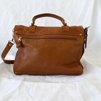 Pre-owned Proenza Schouler Saddle Brown Leather Large Ps1 Satchel Bag In Used / Large / Brown