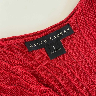 Pre-owned Ralph Lauren Red Knitted Sleevless Top In Used / S / Red