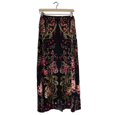 Pre-owned Roberto Cavalli Multicolor Printed Cotton Maxi Skirt In Default Title