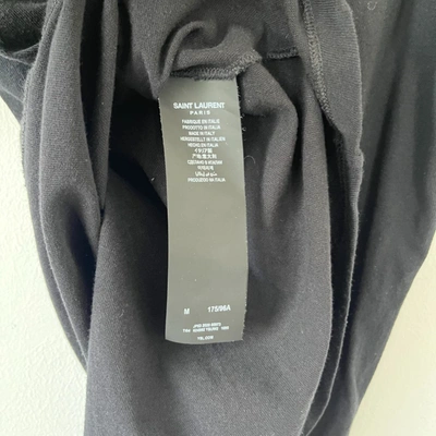 Pre-owned Saint Laurent Black T Shirt With Logo On Back In Default Title