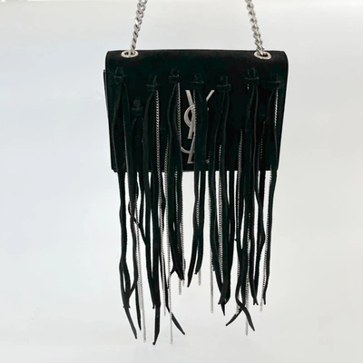 Black Kate small chain-tassel leather cross-body bag