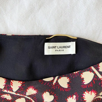 Pre-owned Saint Laurent Printed Top In Used / M / Black
