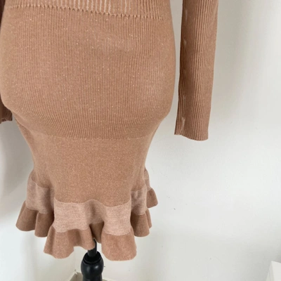 SEE BY CHLOÉ Pre-owned Ruffled Ribbed-knit Mini Dress In Default Title