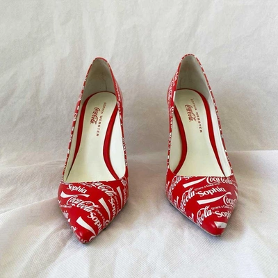 Pre-owned Sophia Webster 'share A Coca Cola With Sophia' Pumps, 36.5 In Used / 36.5 / Red