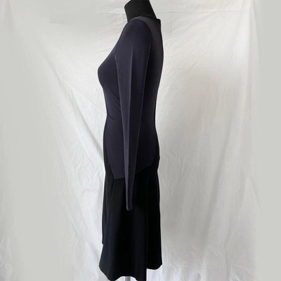 Pre-owned Stella Mccartney Black And Blue Longsleeve Dress In Used / S / Black