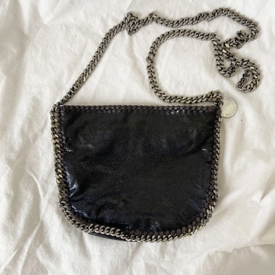 Pre-owned Stella Mccartney Black Faux Leather Crossbody Medium Bag In Used / M / Black