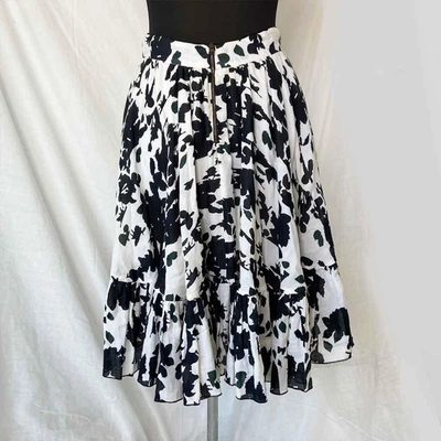 STELLA MCCARTNEY Pre-owned Printed Ruffle Skirt In Used / 38 / White