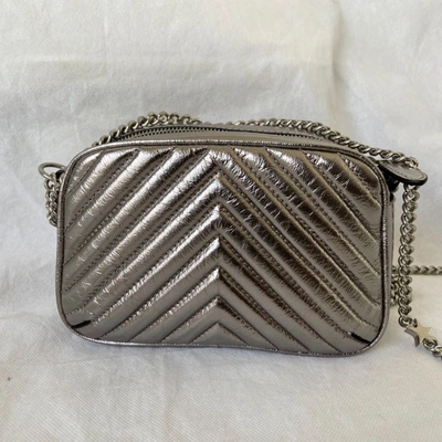 Pre-owned Stella Mccartney Vegan Leather Star Applique Quilted Metallic Bag In Default Title