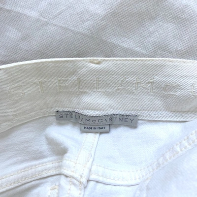 Pre-owned Stella Mccartney White Denim Shorts With Frayed Edges In Default Title