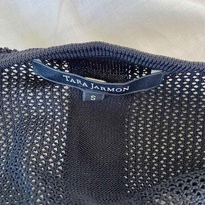 Pre-owned Tara Jarmon Black Knit Zip Up Cardigan In Used / S / Black