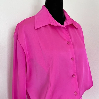 Pre-owned Attico The  Pink Button Down Silky Shirt Dress In Default Title