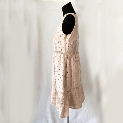 Pre-owned Valentino Pink Embroidered Dress In Used / 46 / Pink