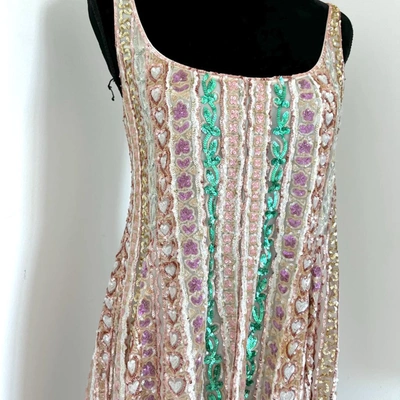 Pre-owned Valentino Sequin Sleeveless Mini Dress In Default Title