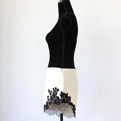 VALENTINO Pre-owned White Shorts With Black Lace In Default Title