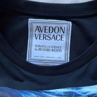Pre-owned Versace Black Richard Avedon Edition Blonde T-shirt In Default Title