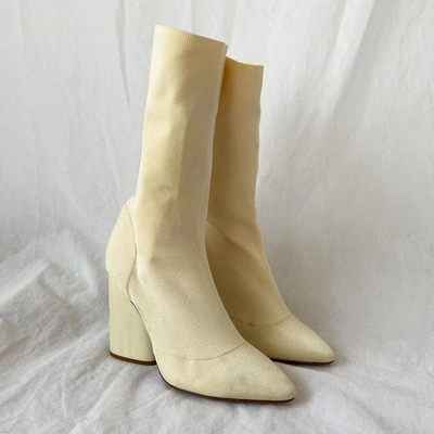 Pre-owned Yeezy Season 4 Beige Sock High Boots, 37 In Used / 37 / Beige