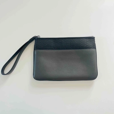 Pre-owned Ermenegildo Zegna Zegna Woven Leather Pouch In Default Title