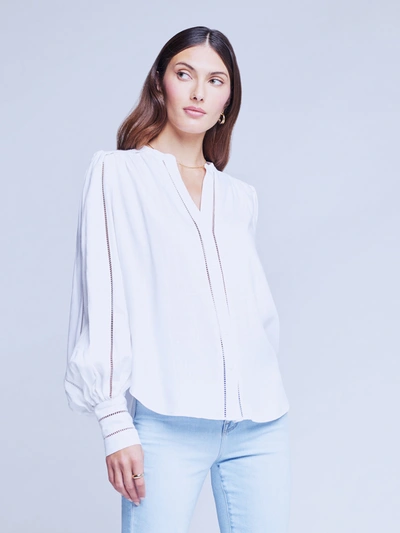 Shop L Agence Kiera Blouse In White