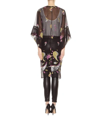 Embroidered silk chiffon jacket