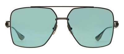 Shop Dita Grand-emperik Dts159-a-02 Navigator Sunglasses In Green
