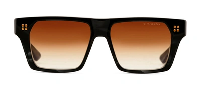 Shop Dita Venzyn Dts720-a-01 Flat Top Sunglasses In Brown